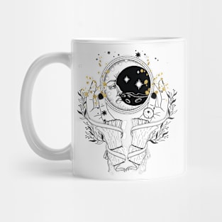 Spiritual Art, Meditation Design, Moon Artwork, Yoga Design Mug